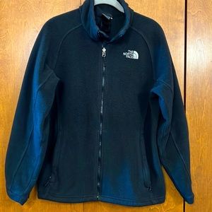 North face black fleece jacket woman’s large